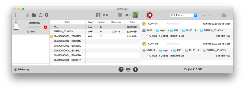 YoYottaID LTFS Mac OSX Backup Software (No Library Support)